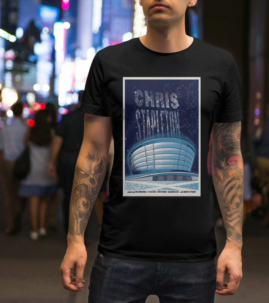 Chris Stapleton Featuring The Honchos Marty Stuart 17 10 2024 OVO Hydro Glasgow UK Concert T-Shirt