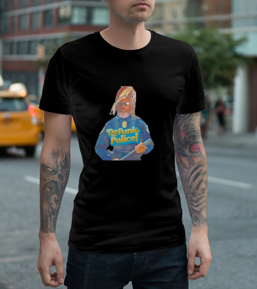 Defunk the Police Vintage Funk Style Officer T-Shirt