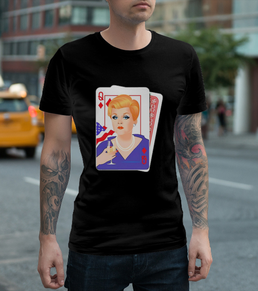 Eleanor Iselin Queen Of Diamonds American Flag Card T-Shirt