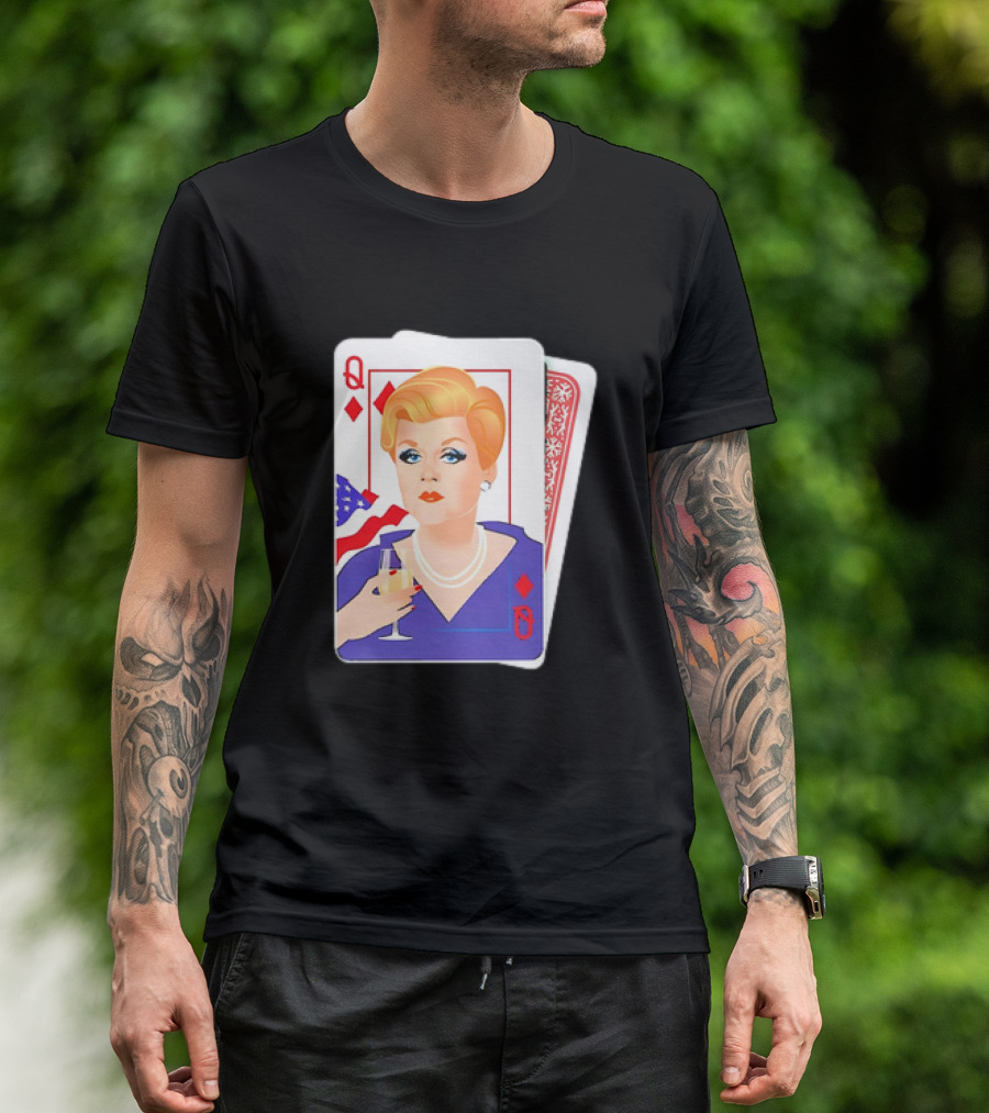 Eleanor Iselin Queen Of Diamonds American Flag Card T-Shirt