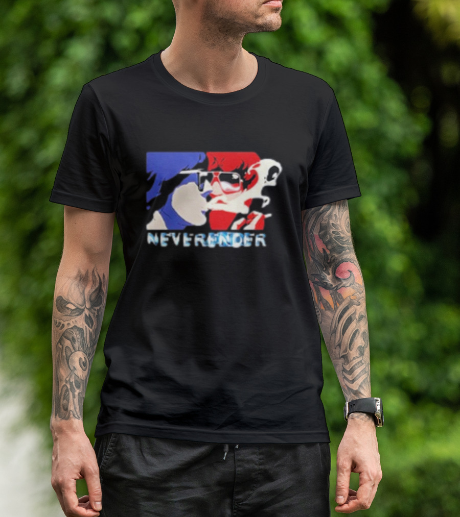 Justice Neverender Smoke 2024 Red Blue Glasses T-Shirt