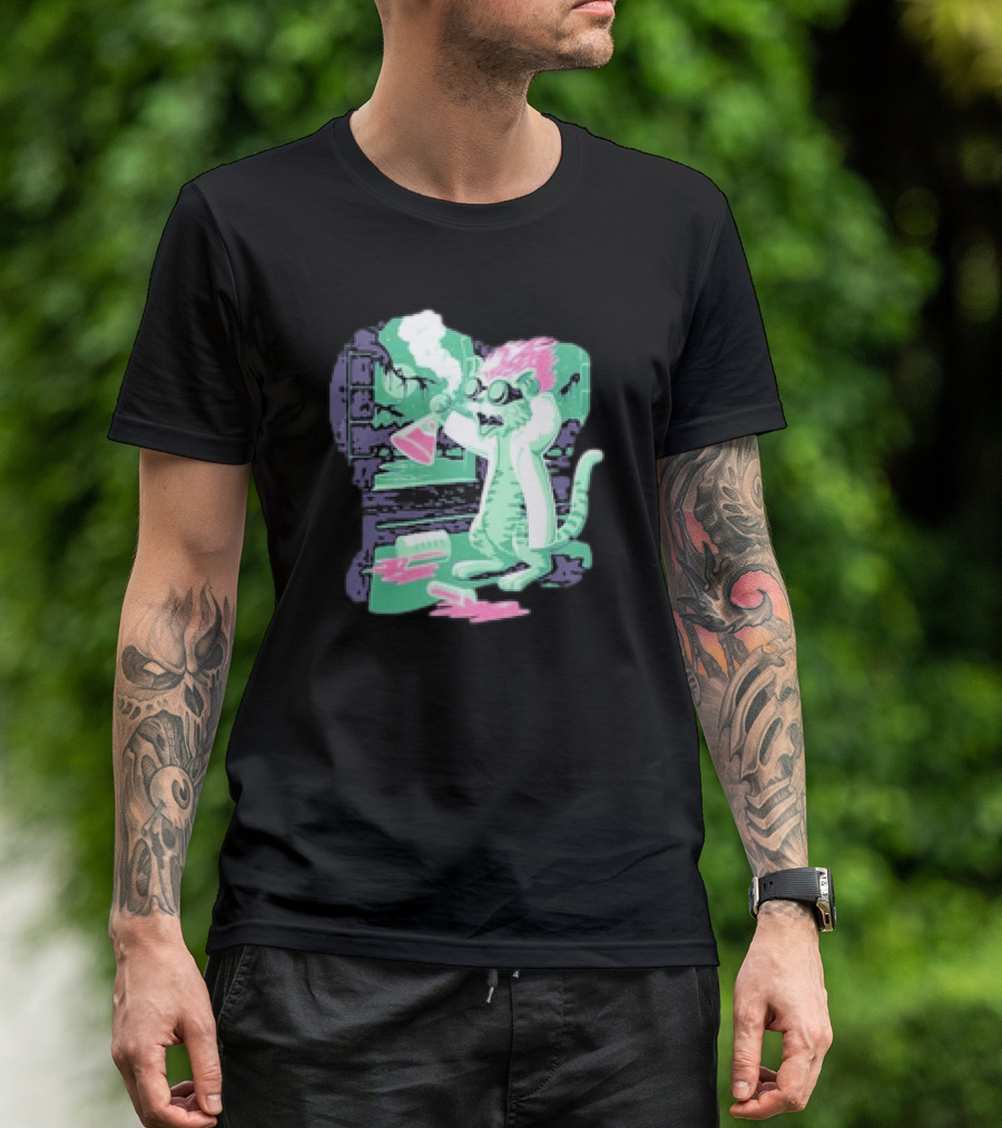 Kyle’s Corner Feline Weird Oct 24-27 Live Oak FL Mad Scientist Cat Lab T-Shirt