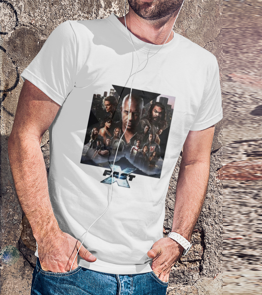 Fast X Cast Ensemble In Urban Cityscape T-Shirt