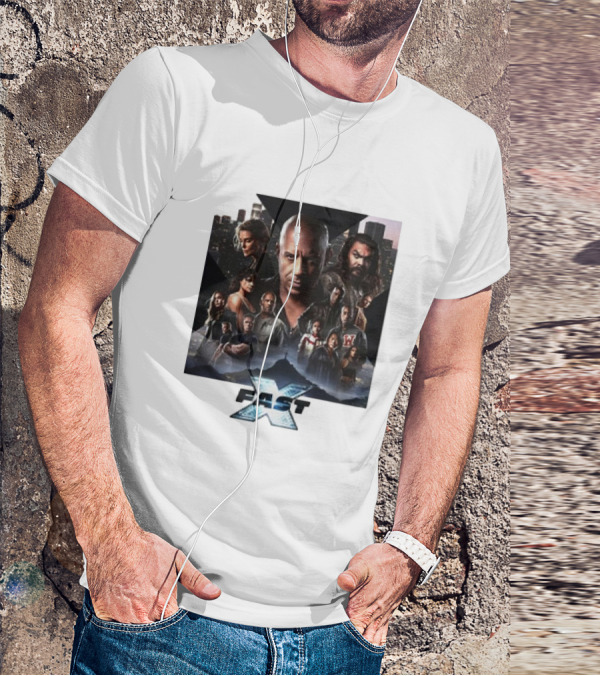 Fast X Cast Ensemble In Urban Cityscape T-Shirt