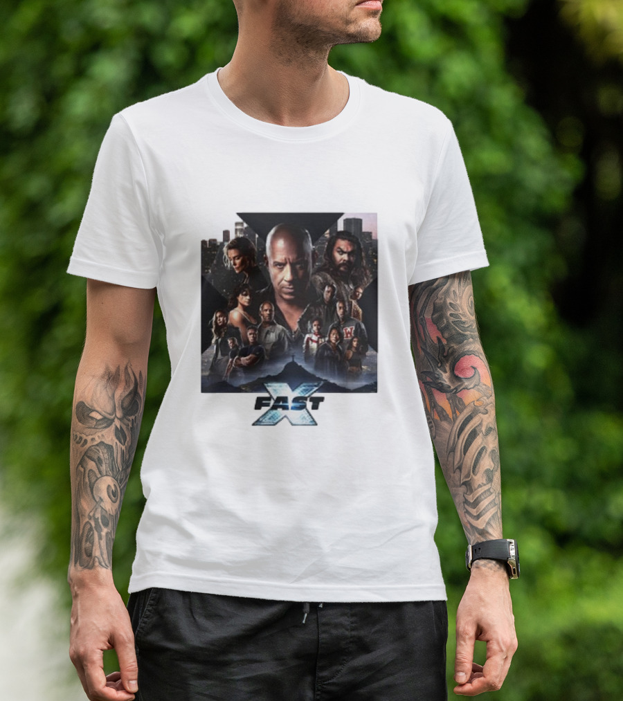 Fast X Cast Ensemble In Urban Cityscape T-Shirt