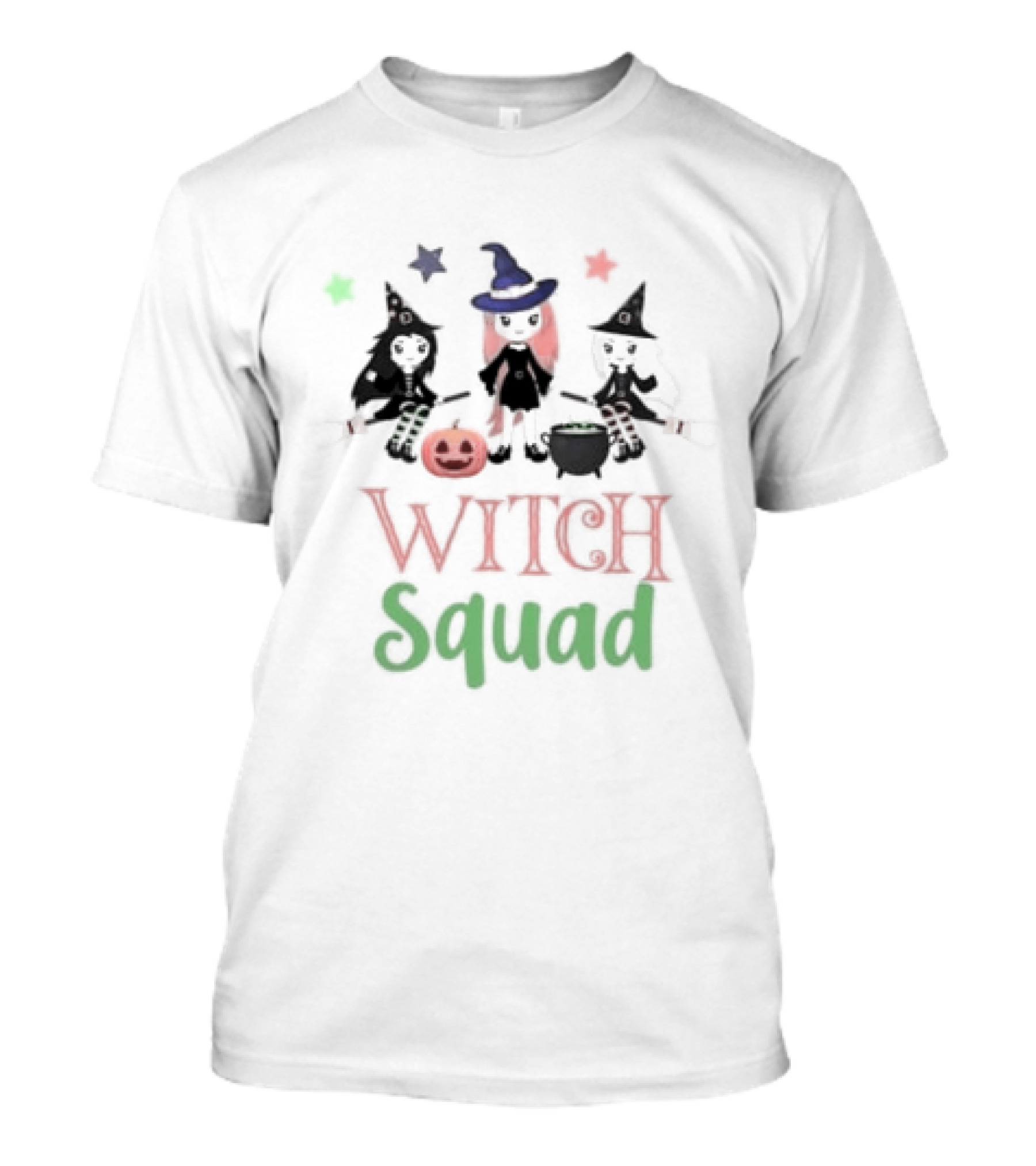 Witch Squad Halloween Broomstick Cauldron Girls T-Shirt