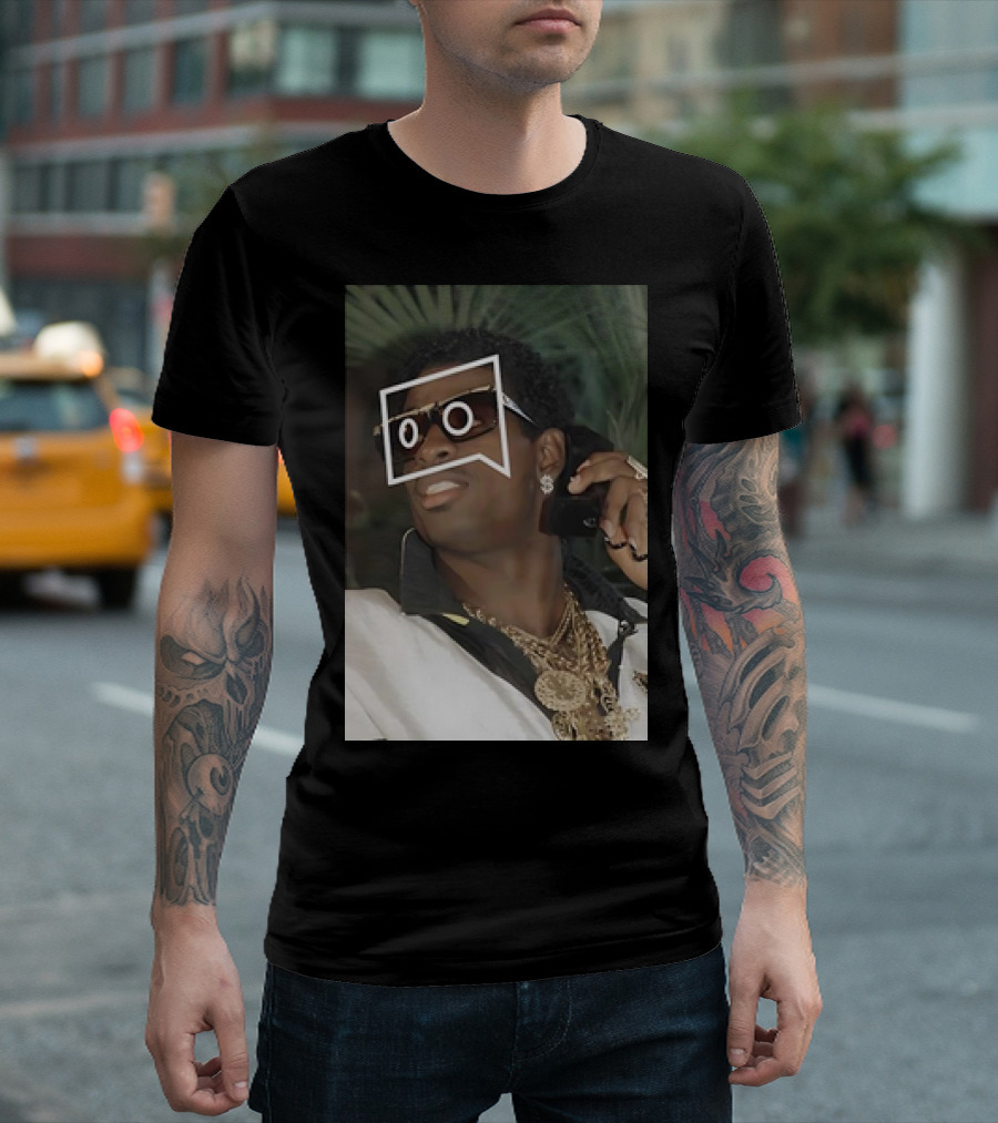 Lebron James Wearing Deion Sanders Glasses And Jewelry T-Shirt