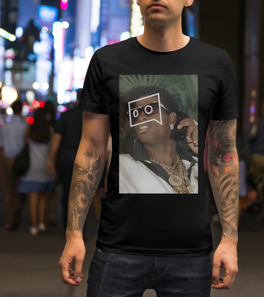 Lebron James Wearing Deion Sanders Glasses And Jewelry T-Shirt