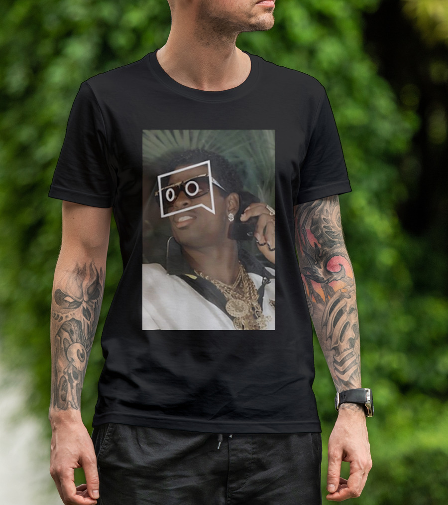 Lebron James Wearing Deion Sanders Glasses And Jewelry T-Shirt