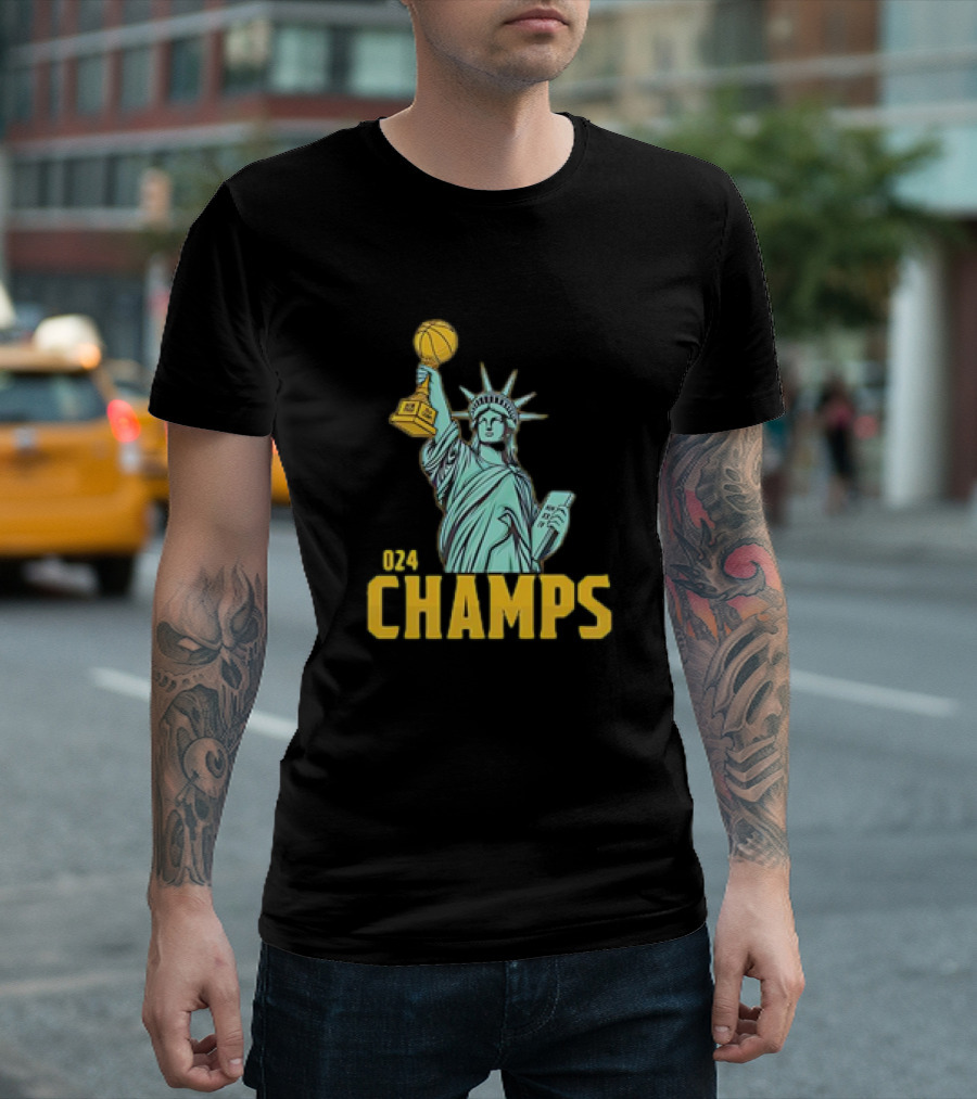 New York Liberty 2024 Champs Statue Basketball T-Shirt