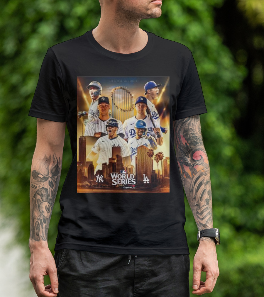 MLB World Series 2024 Yankees Vs Dodgers New York Los Angeles T-Shirt