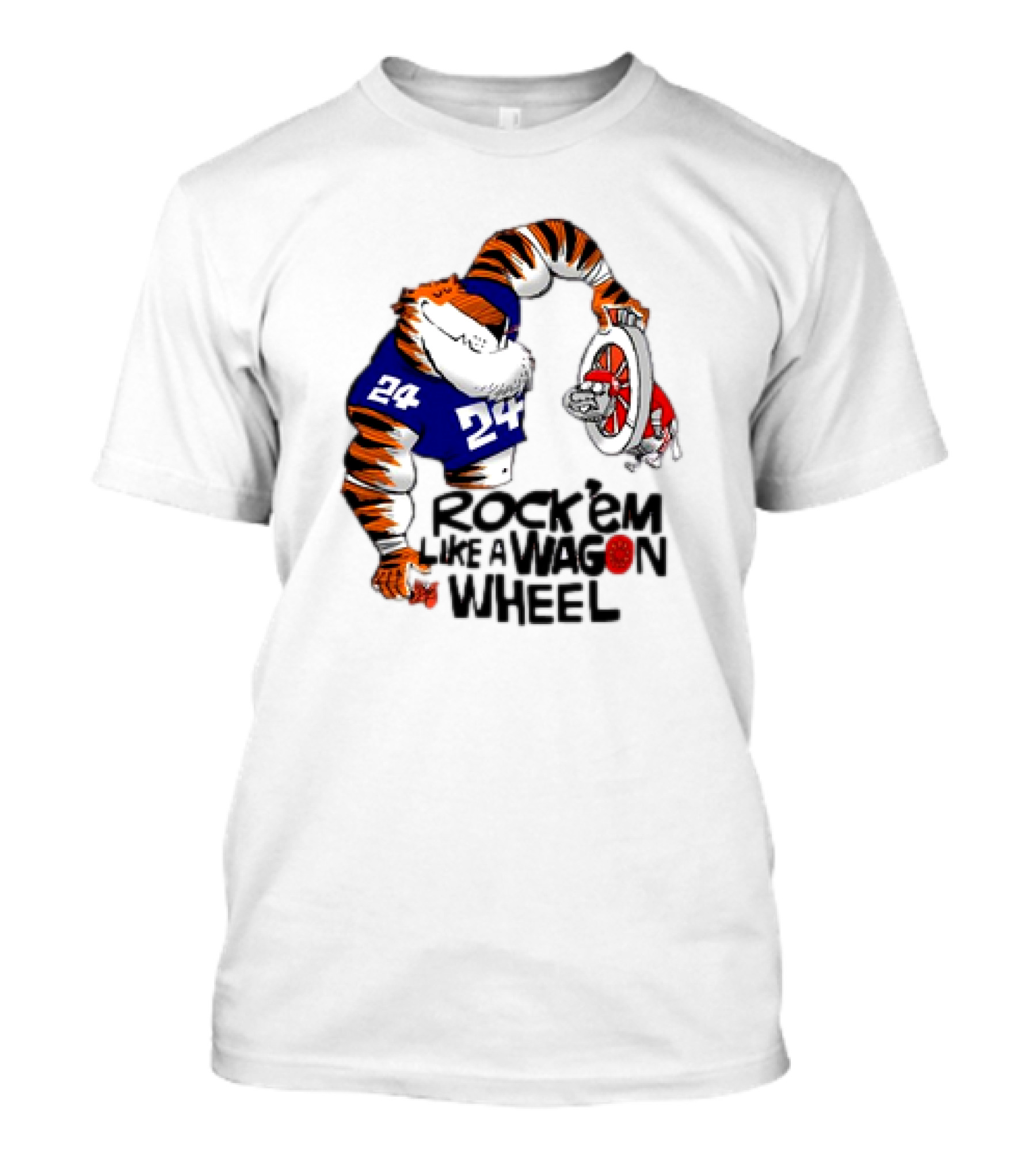 Auburn Tigers Vs Oklahoma Sooners Rock 'Em Like A Wagon Wheel T-Shirt