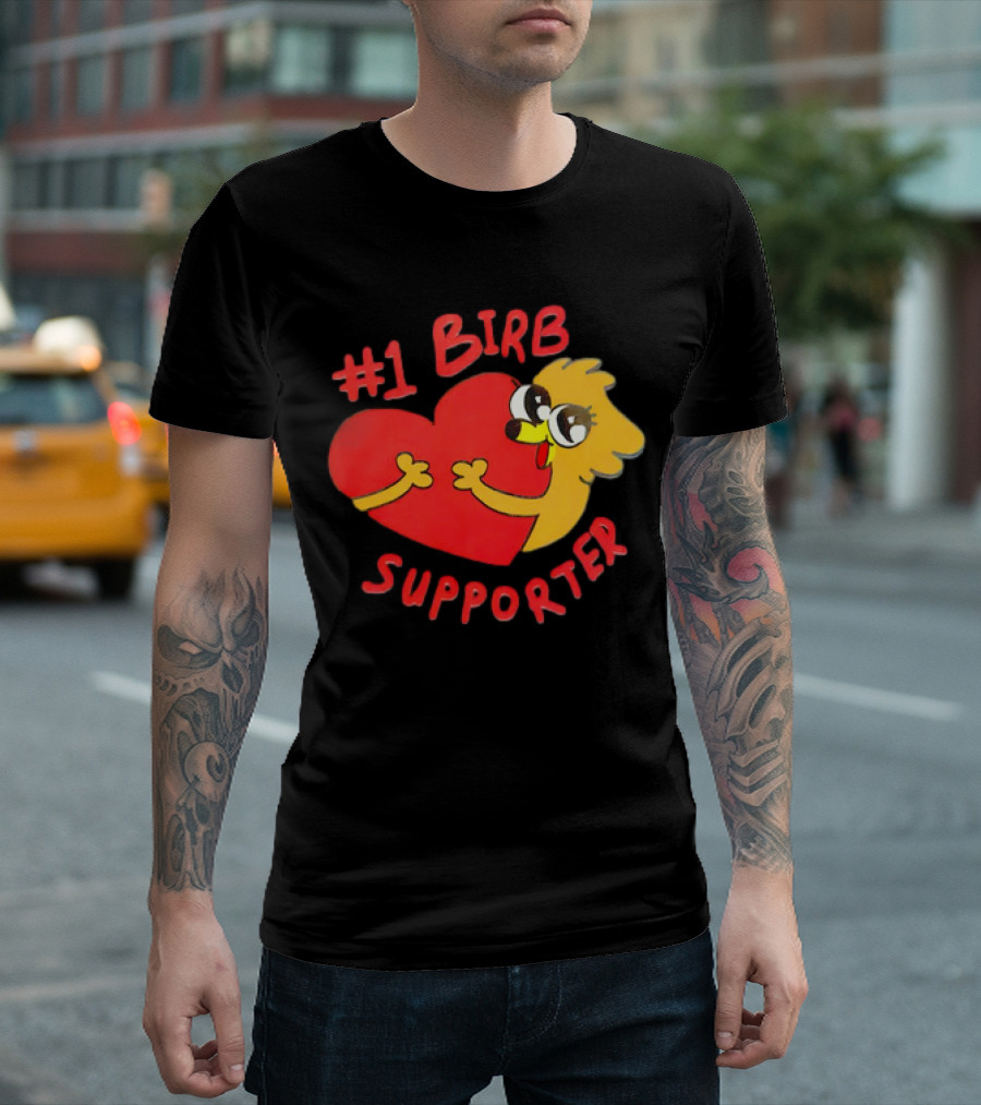 1 Birb Supporter Heart Hug T-Shirt