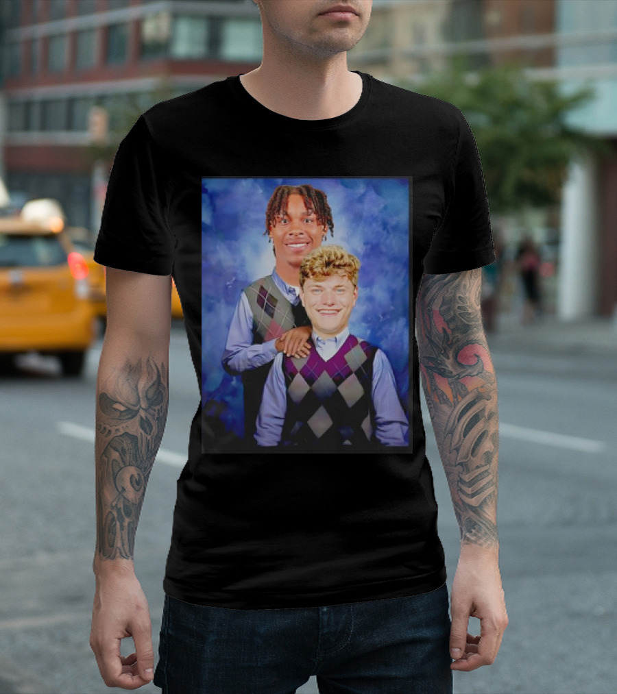 Justin Jefferson JJ McCarthy Minnesota Vikings Step Brothers Football Comedy Crossover T-Shirt