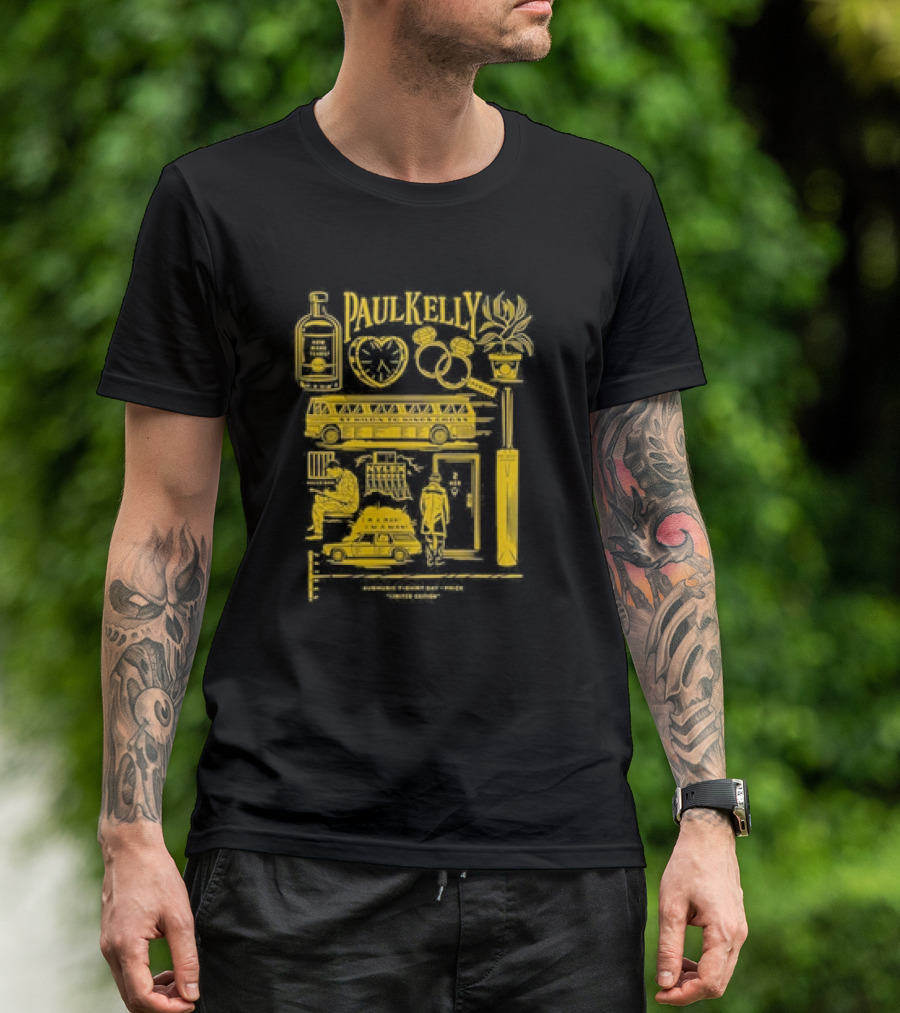Paul Kelly Ausmusic Travis Price Illustration Iconic Symbols T-Shirt