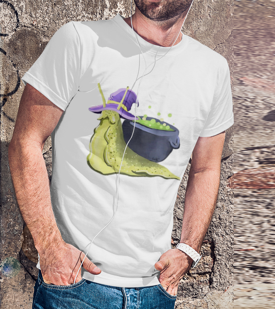 Cauldron Snail Classic Witch Hat Potion Magic T-Shirt