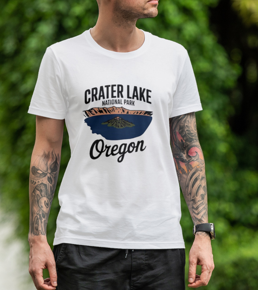 Crater Lake National Park Oregon Scenic Retro Exploration T-Shirt