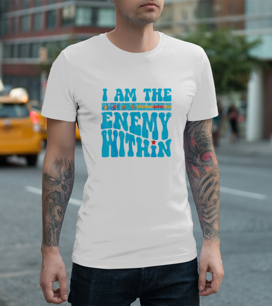 I Am The Enemy Within Retro America T-Shirt