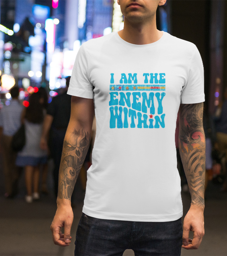 I Am The Enemy Within Retro America T-Shirt