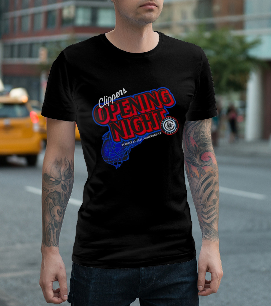 Clippers Opening Night October 25 2024 Inglewood CA Basketball Event T-Shirt