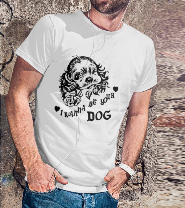 I Wanna Be Your Dog Bread And Water Print T-Shirt
