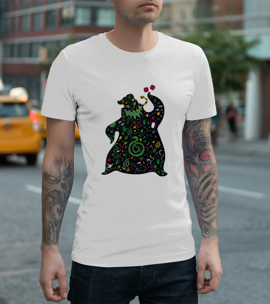 Bugs and Oogie Boogie Colorful Swirl and Leaf T-Shirt