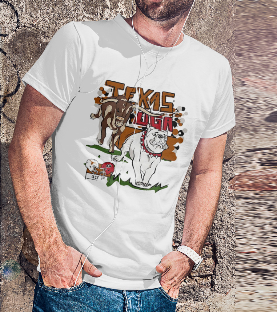 Texas Longhorns UGA Bulldogs October 19 Showdown T-Shirt