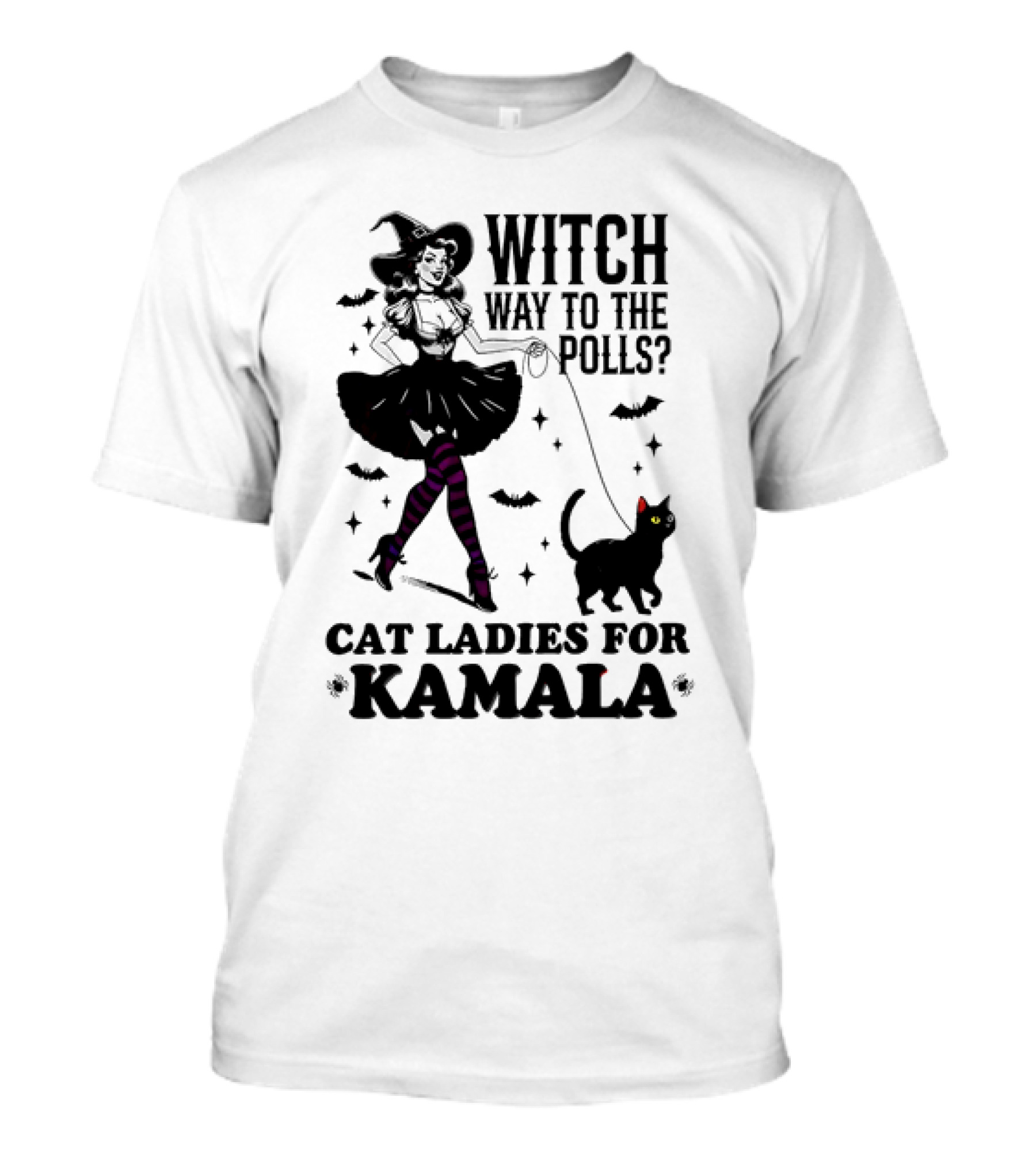 Witch Way To The Polls Cat Ladies For Kamala T-Shirt