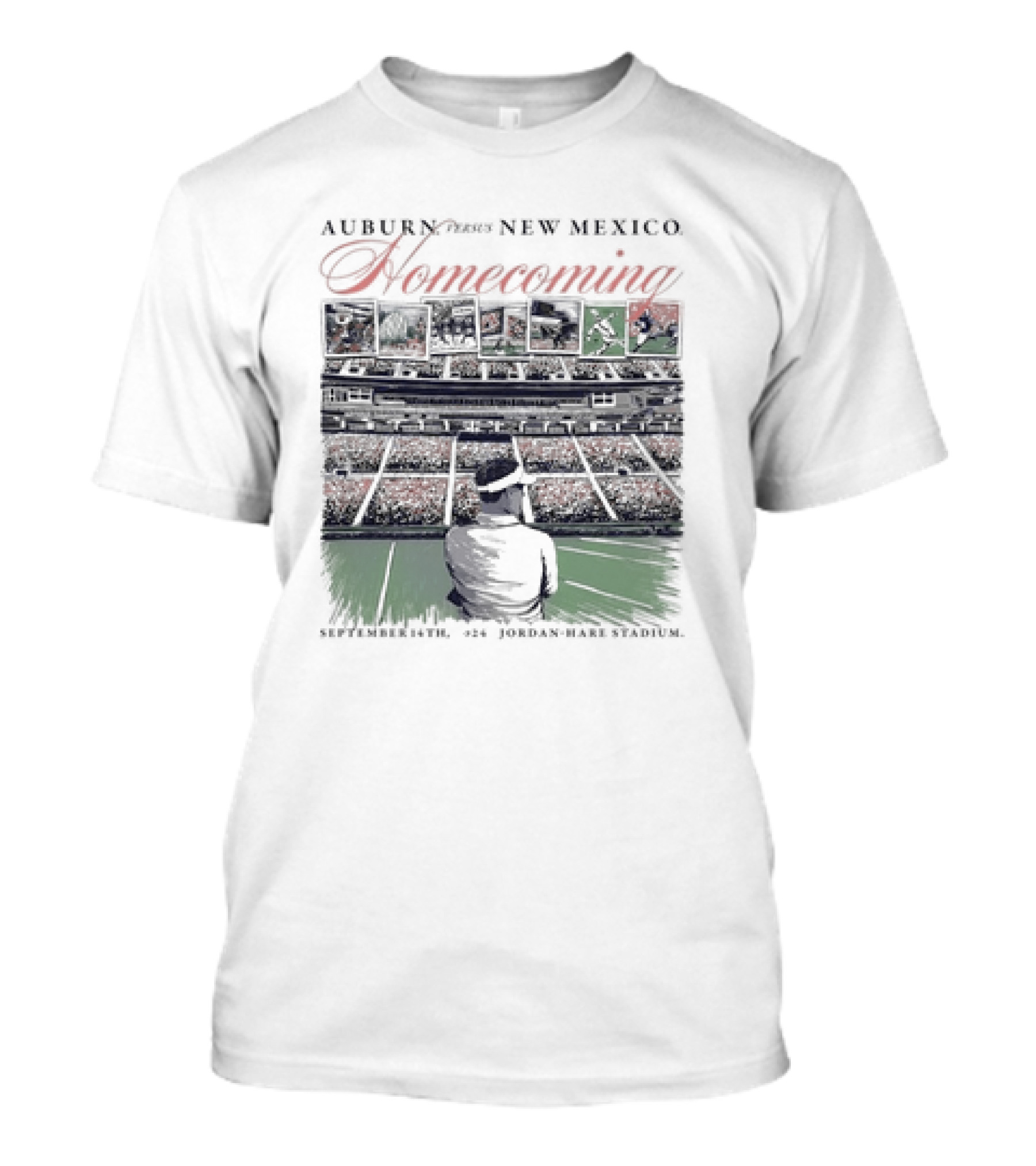 Auburn Tigers Vs New Mexico Homecoming September 14th 2024 Jordan-Hare Stadium T-Shirt