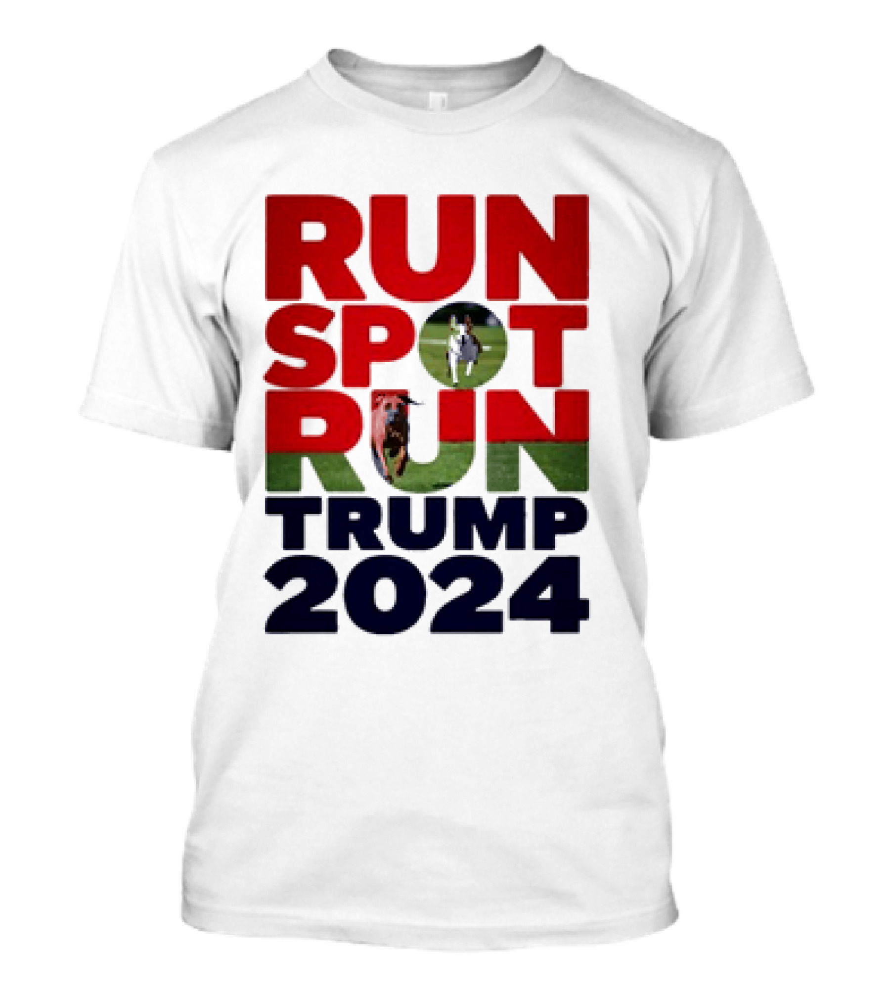Run Spot Run Trump 2024 Funny Election Campaign T-Shirt