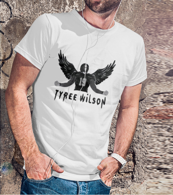 Tyree Wilson 19 Las Vegas Raiders Winged Football Player T-Shirt