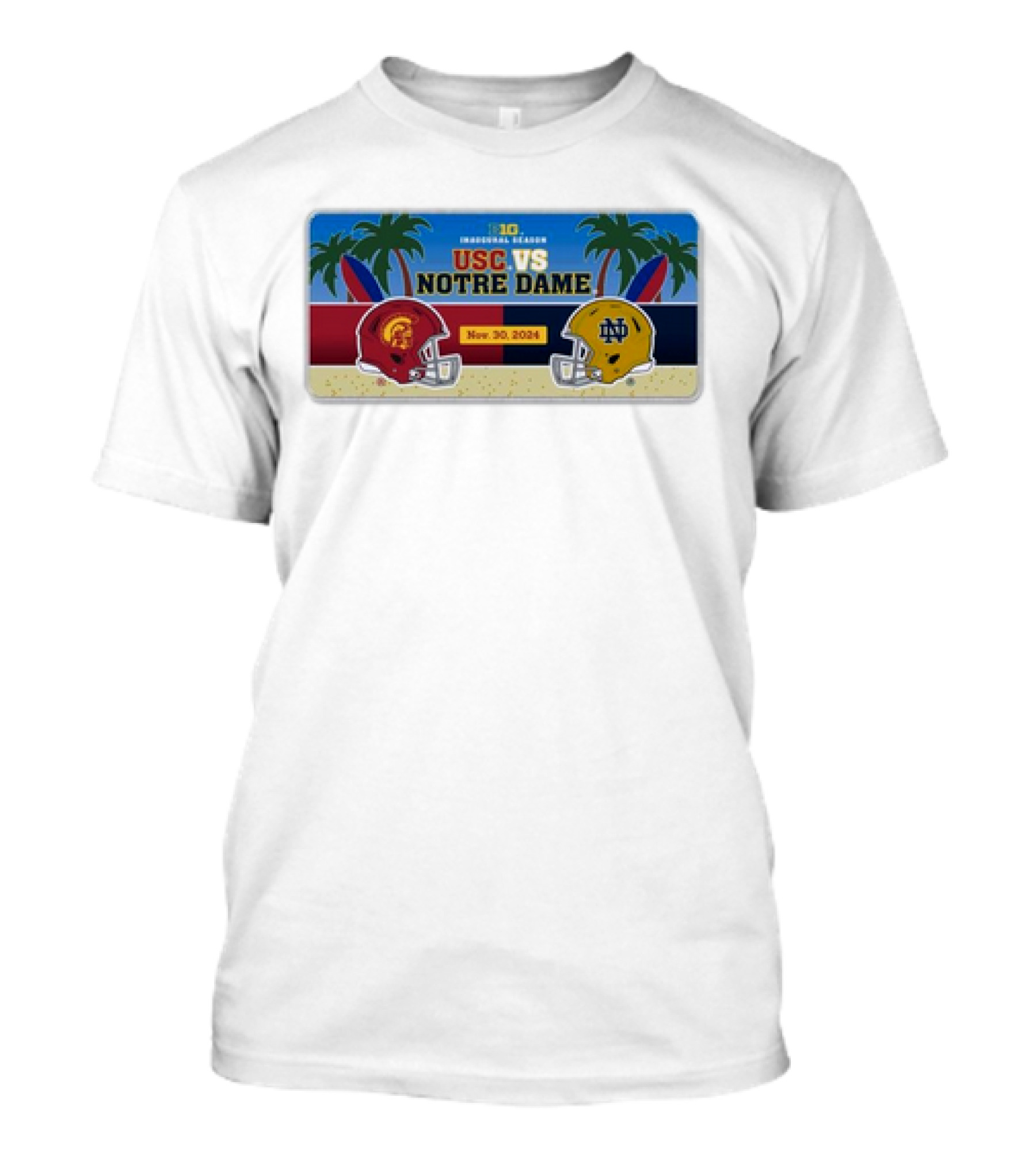Big 10 Inaugural Season USC Trojans Vs Notre Dame Nov 30, T-Shirt