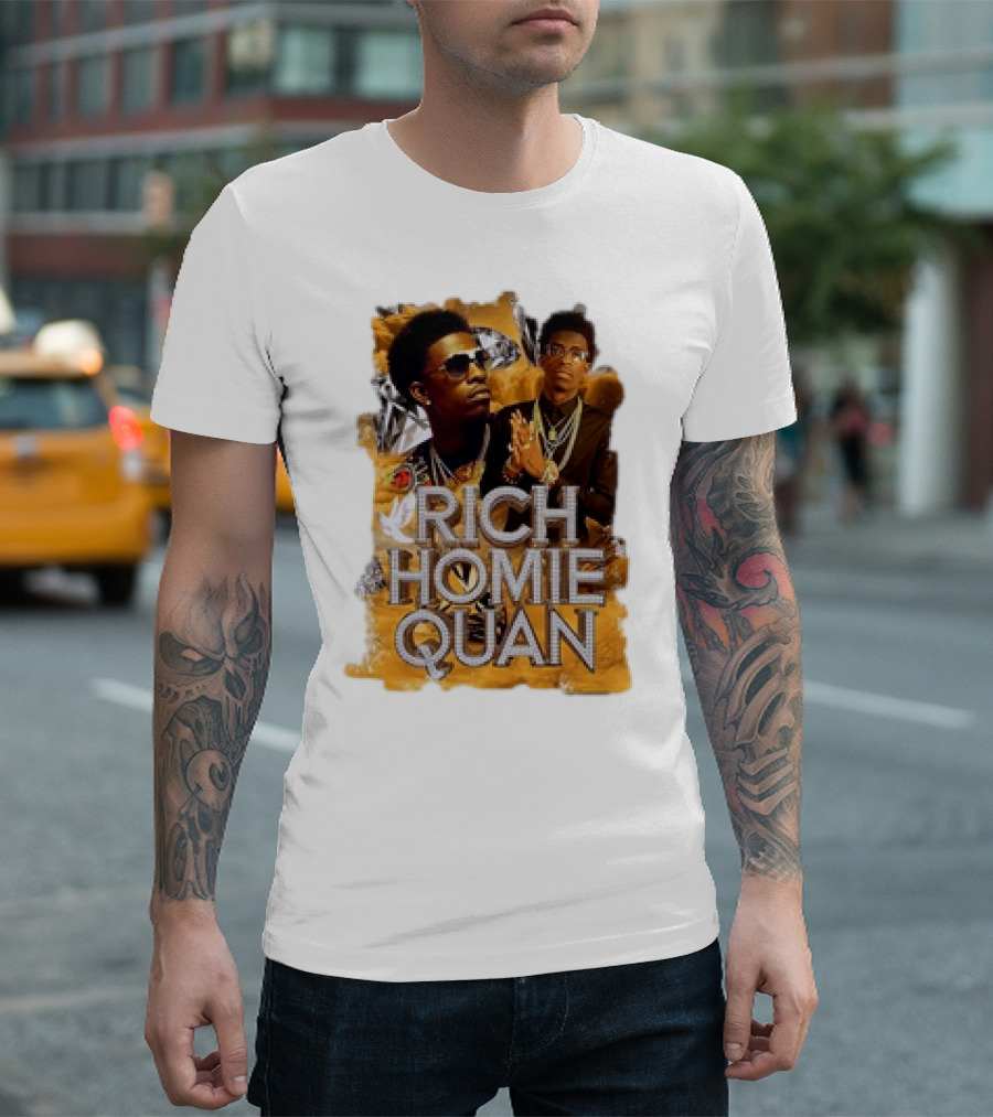 Rich Homie Quan Vintage Style Graphic Collage T-Shirt