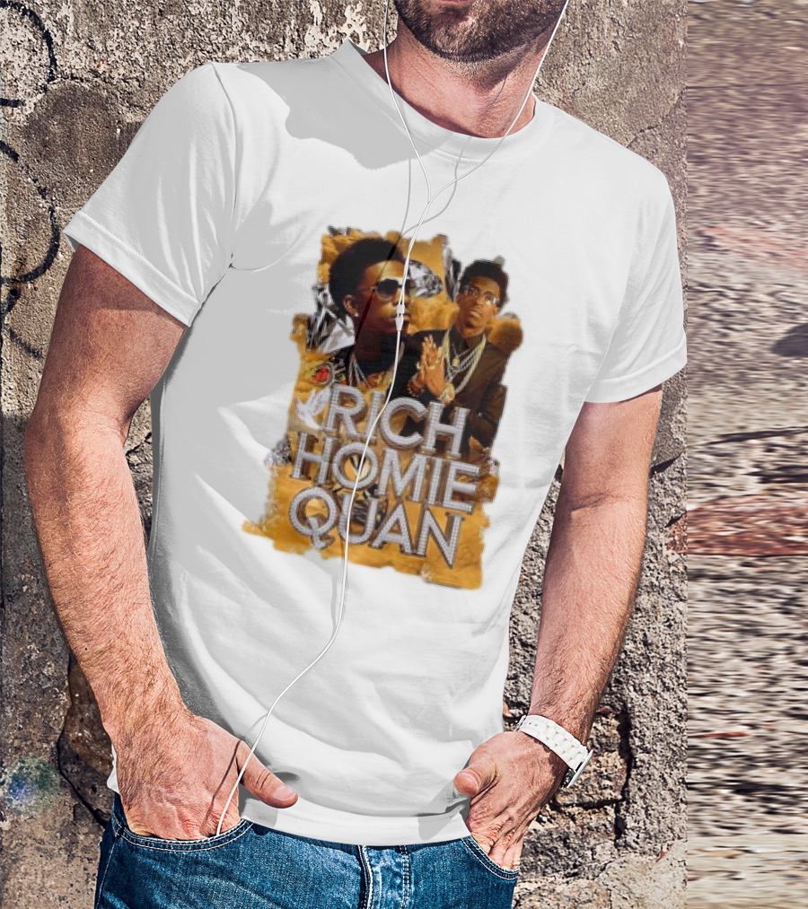 Rich Homie Quan Vintage Style Graphic Collage T-Shirt