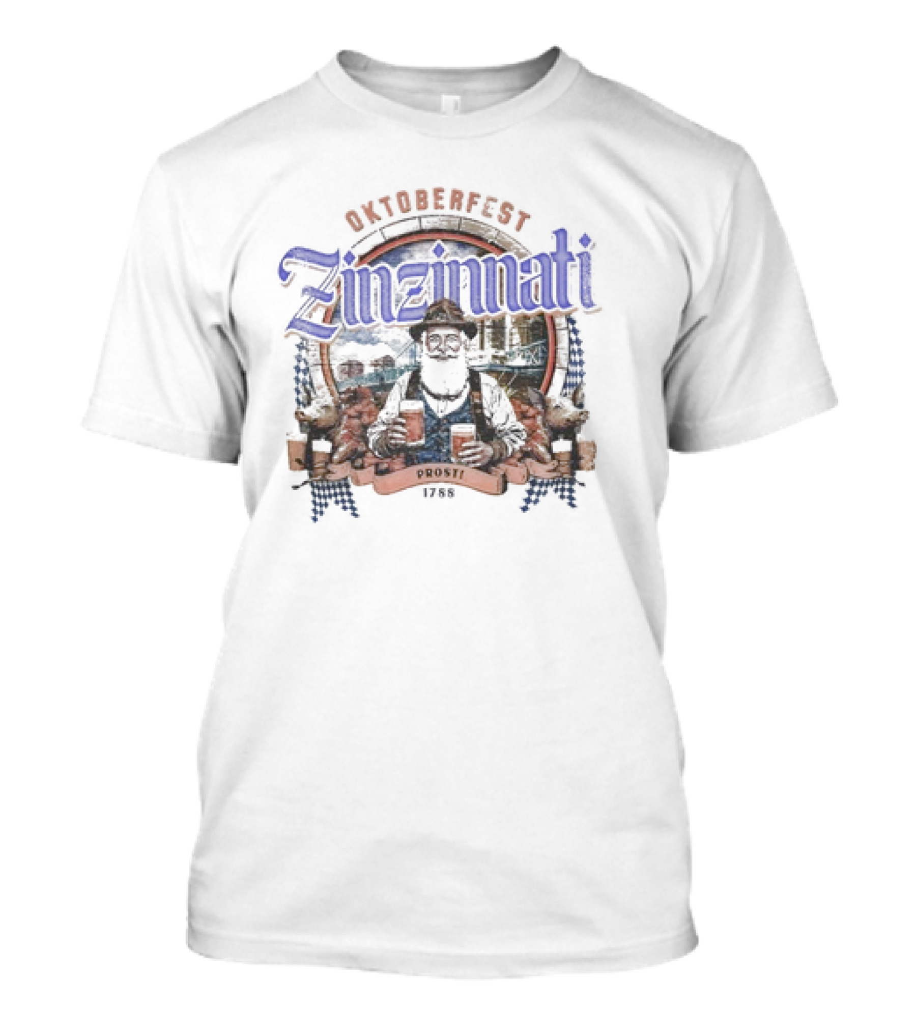 Oktoberfest Zinzinnati Prost 1788 Vintage Barrel Seal Cincinnati T-Shirt