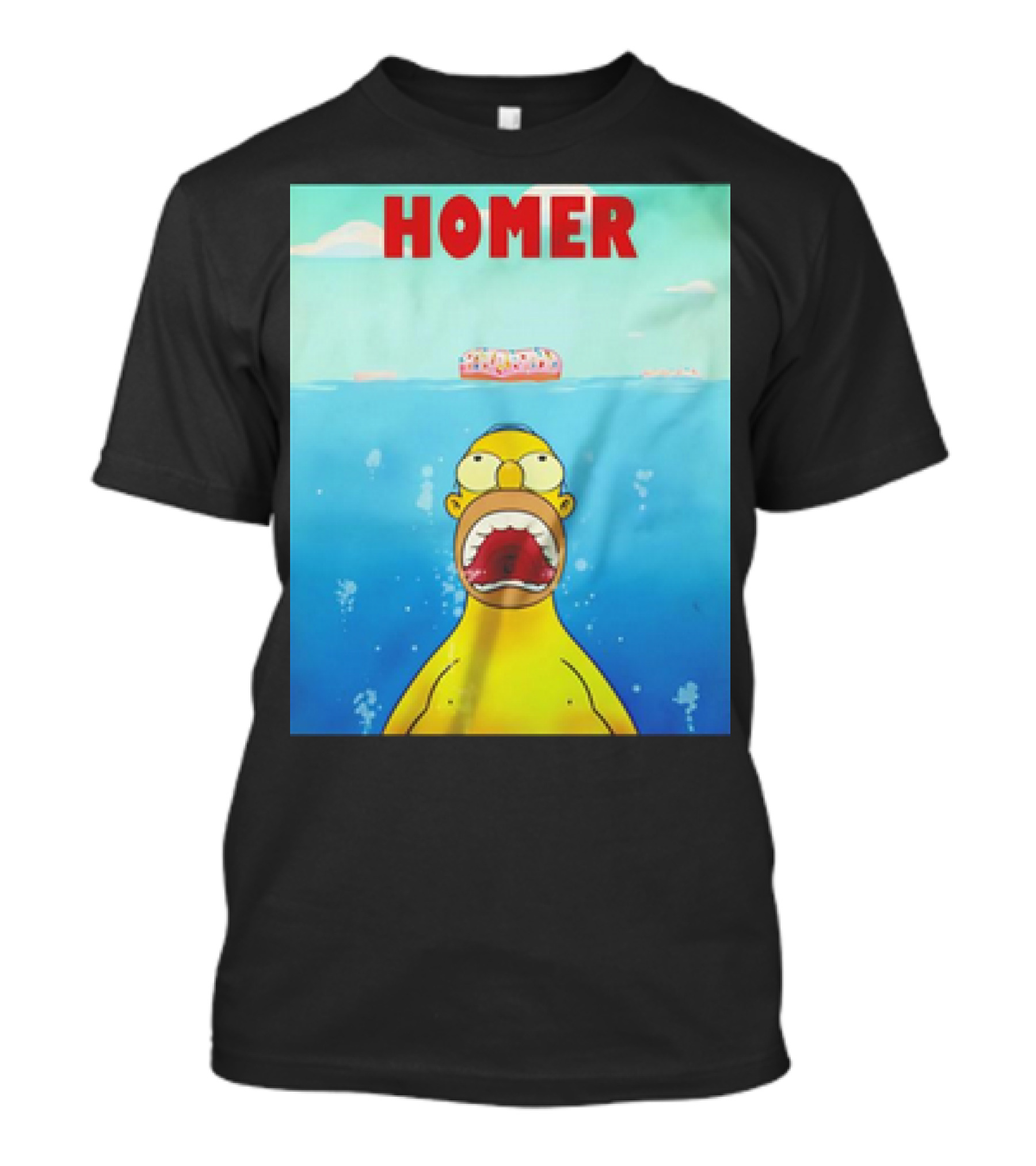 Homer Simpsons Jaws Donut T-Shirt