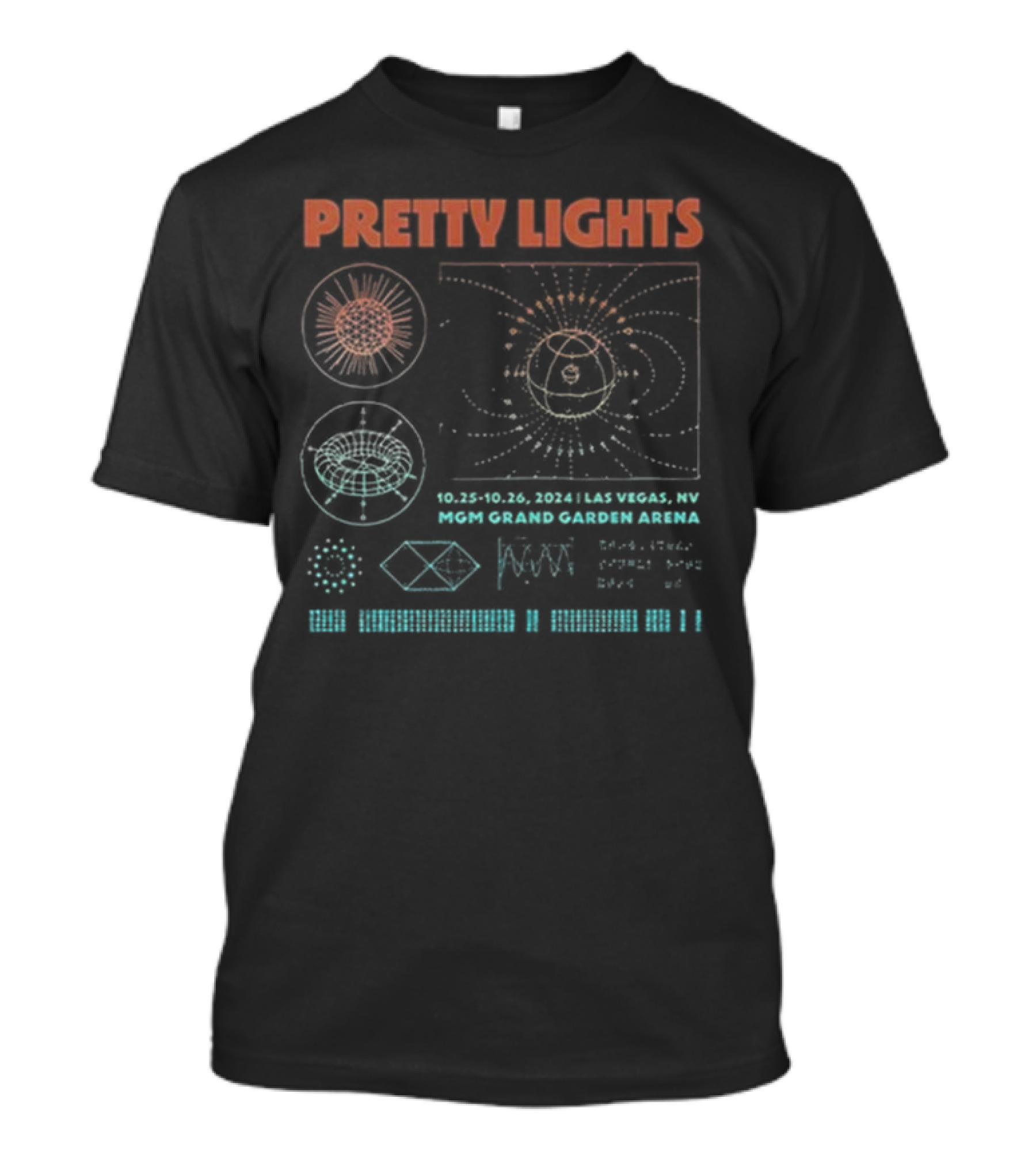 Pretty Lights Las Vegas October 25-26 2024 MGM Grand Garden Arena Complex Geometric T-Shirt