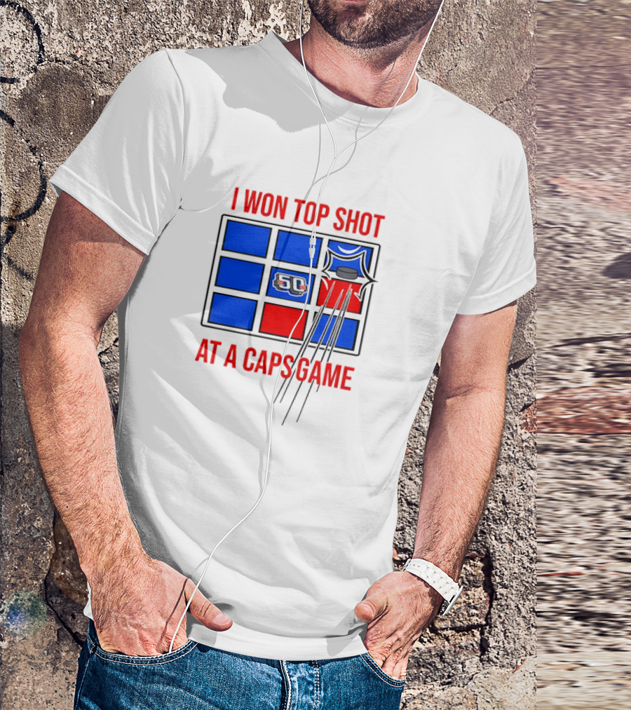 I Won Top Shot At A Caps Game 50th Anniversary Hockey T-Shirt