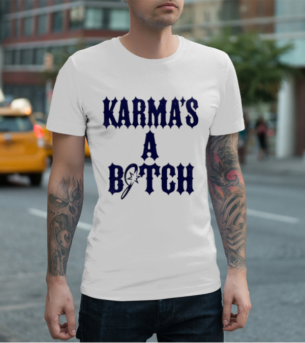 Karma's A Bitch Magic Wand Stars T-Shirt