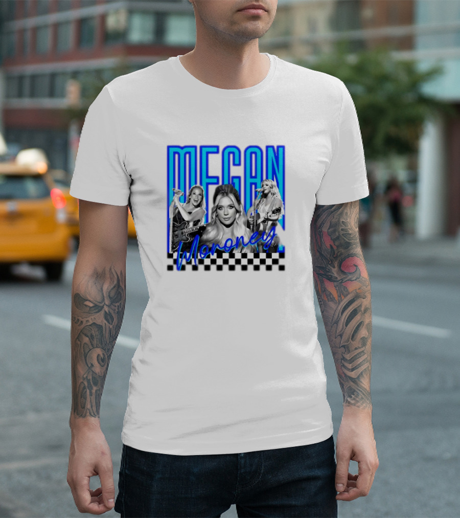Megan Moroney Country Music Retro Checkered T-Shirt