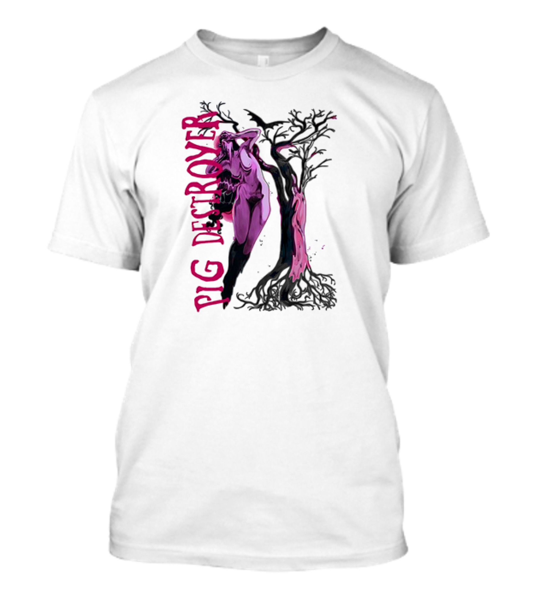 Pig Destroyer The Depths Shadowed Figure And Gnarled Tree T-Shirt