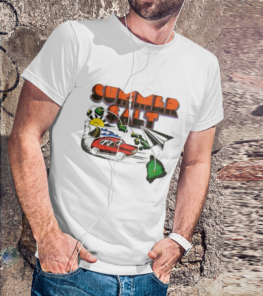 Summer Salt 10 Years Anniversary Driving To Hawaii Vintage Car And Paper Airplane Adventure T-Shirt