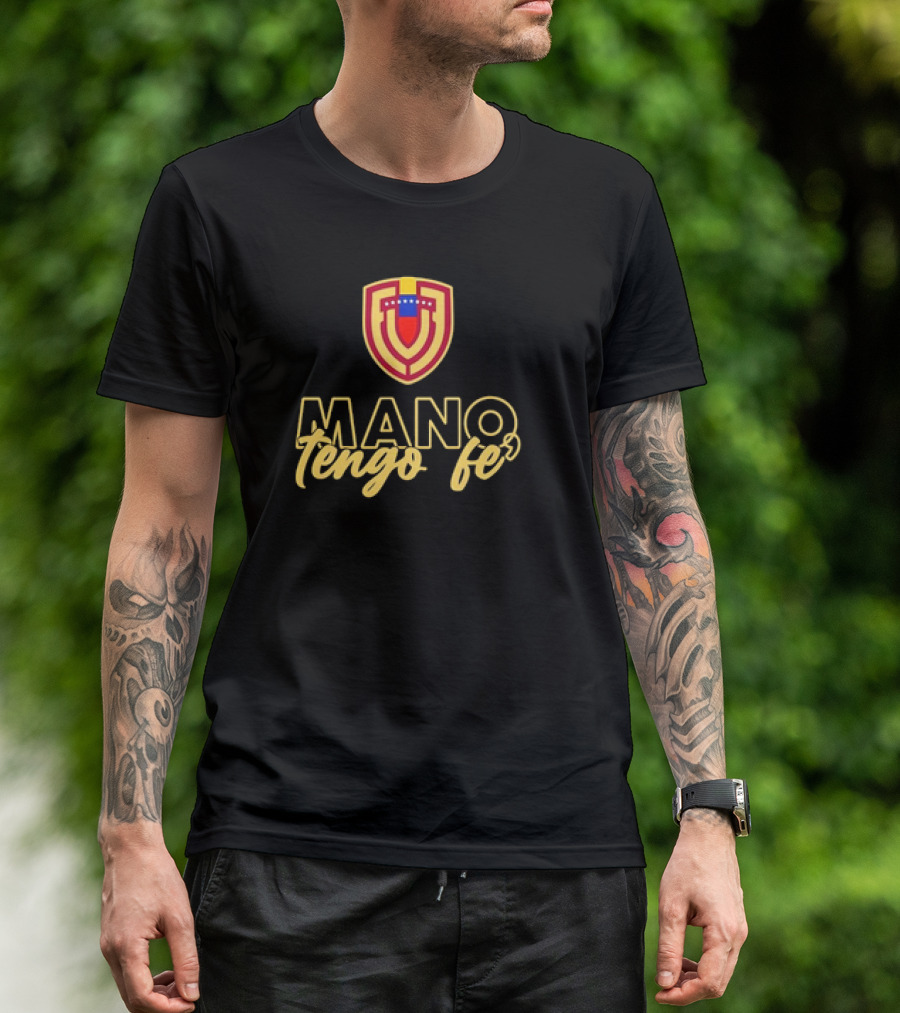 MANO TENGO FE Venezuela Football Team Logo Crest T-Shirt
