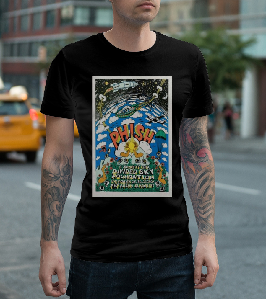 Phish Benefit For Divided Sky Foundation At MVP Arena Albany October 25-27, T-Shirt