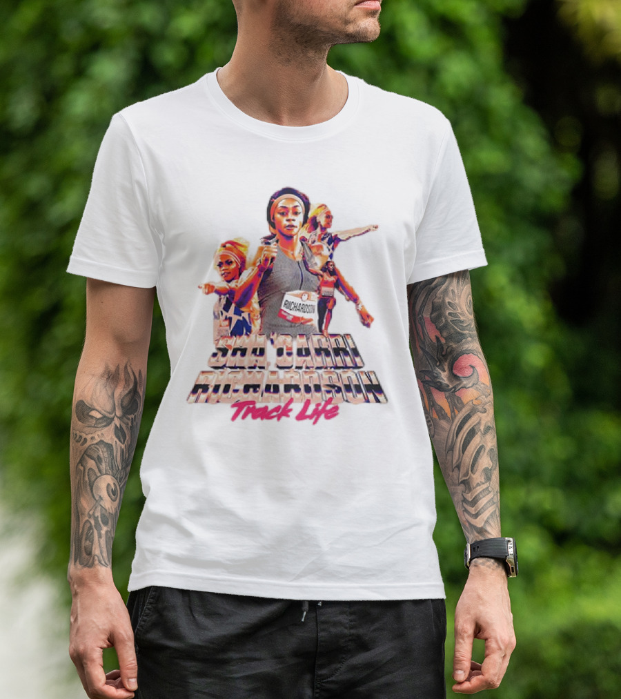 Sha'Carri Richardson Track Life Dynamic Athlete Portrayal T-Shirt