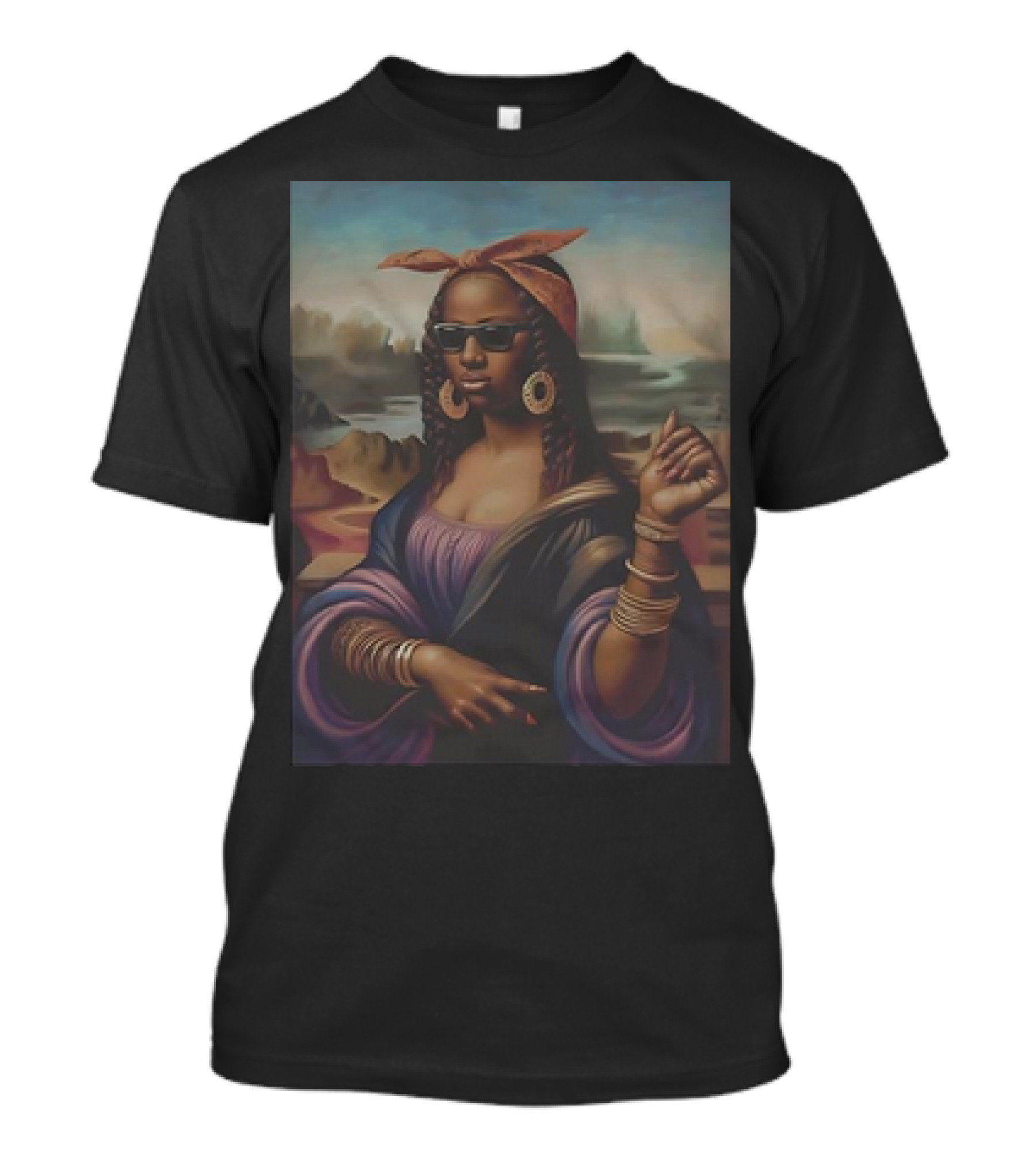 Mona Leisha Funny Retro Sunglasses Bandana T-Shirt