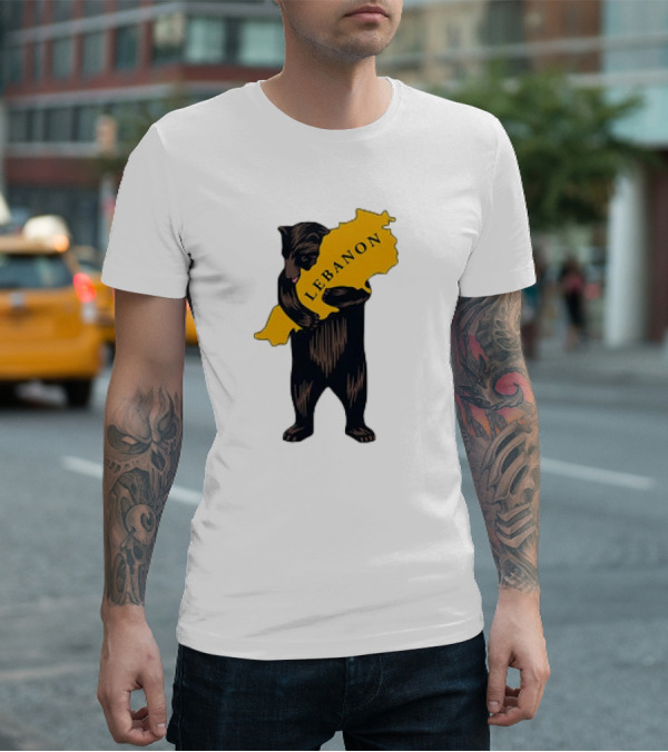 Bear Hugging Lebanon Map T-Shirt