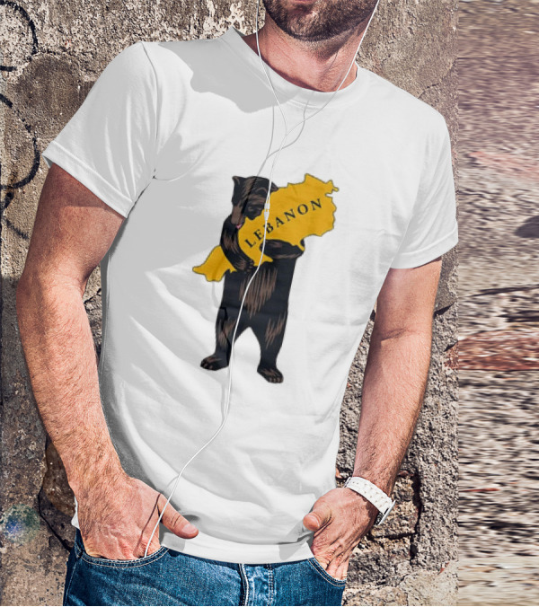 Bear Hugging Lebanon Map T-Shirt