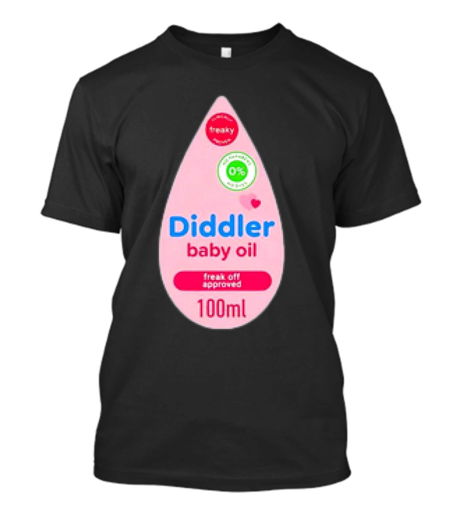 Diddler Freaky Approved Baby Oil Bottle Halloween Costume 100ml T-Shirt