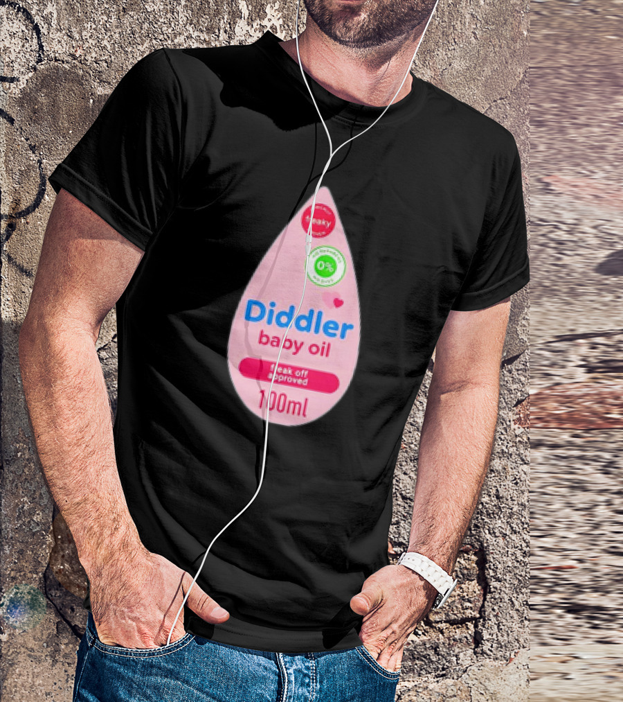 Diddler Freaky Approved Baby Oil Bottle Halloween Costume 100ml T-Shirt